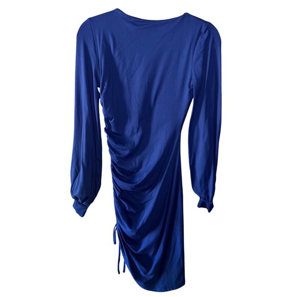 Susana Monaco Eggplant Gathered Sleeve Dress- Size S New - Picture 9 of 10